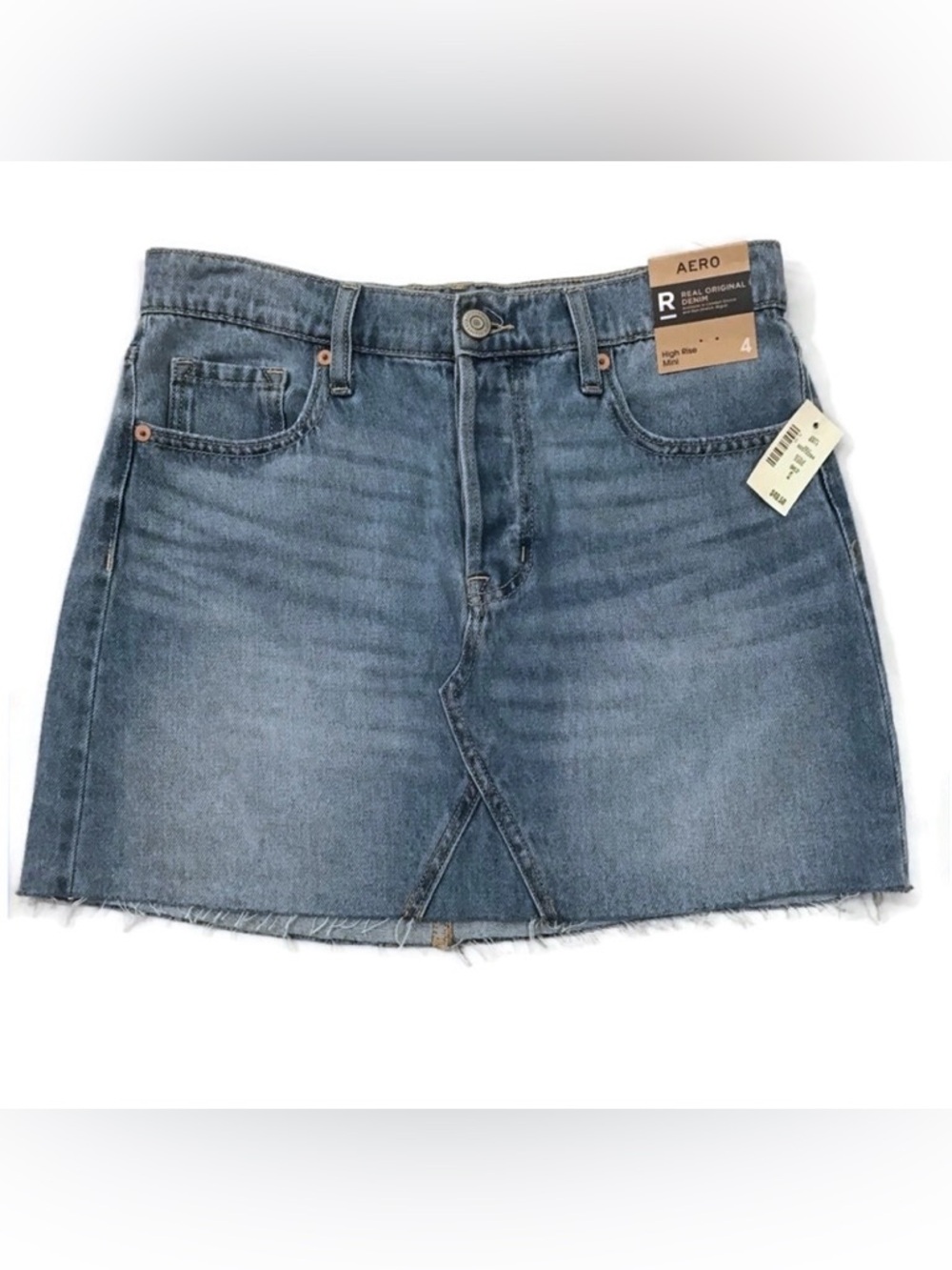 Aero High Rise Button fly Jean Mini Skirt NEW! Retail $49.50